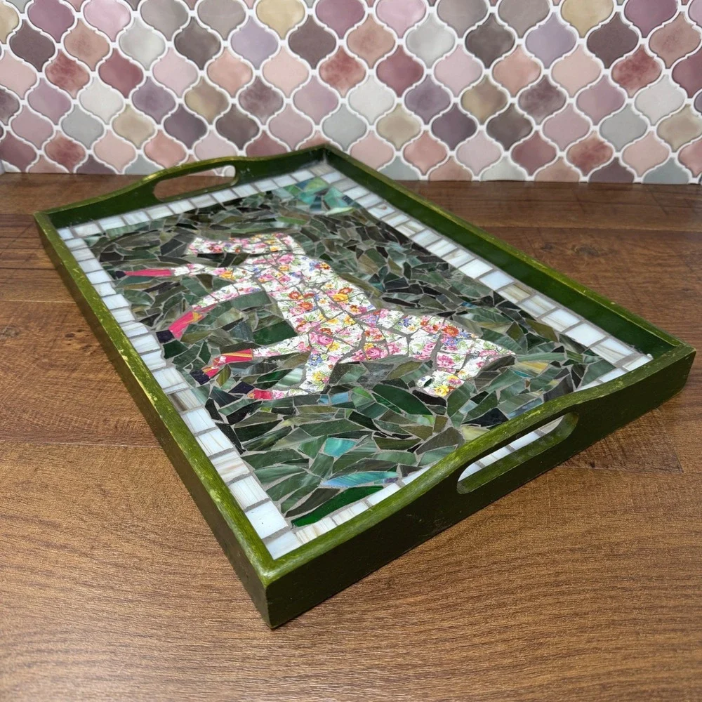 Debby Locke‎ Handcrafted Pisquette Mosaic Horse Tray